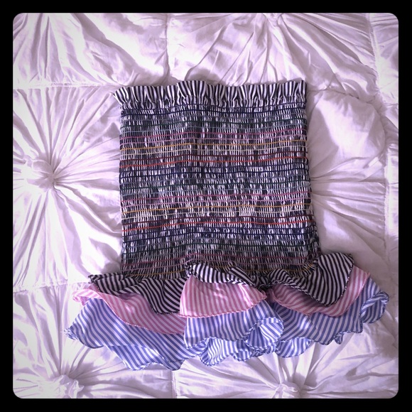 Multi Color Ruffle Flare Skirt - Picture 2 of 4